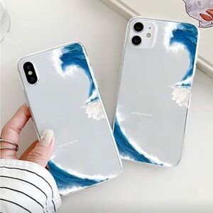 ⚠️Clearance iPhone 15 / Pro Max Wave Design Phone Case - Brown and Blue